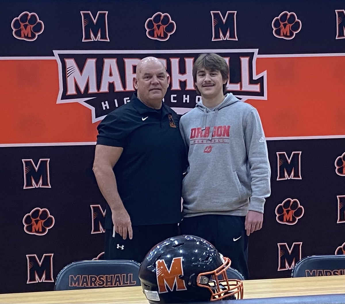 Congratulations ⁦<a href="/JVierstraete1/">Jonah Vierstraete</a>⁩ for signing with ⁦<a href="/MSUMDragons/">MSUM Dragons</a>⁩. Great to see dedication and hard work pay off! Marshall proud ⁦<a href="/MHSTigerFtball/">Marshall Tiger Football</a>⁩