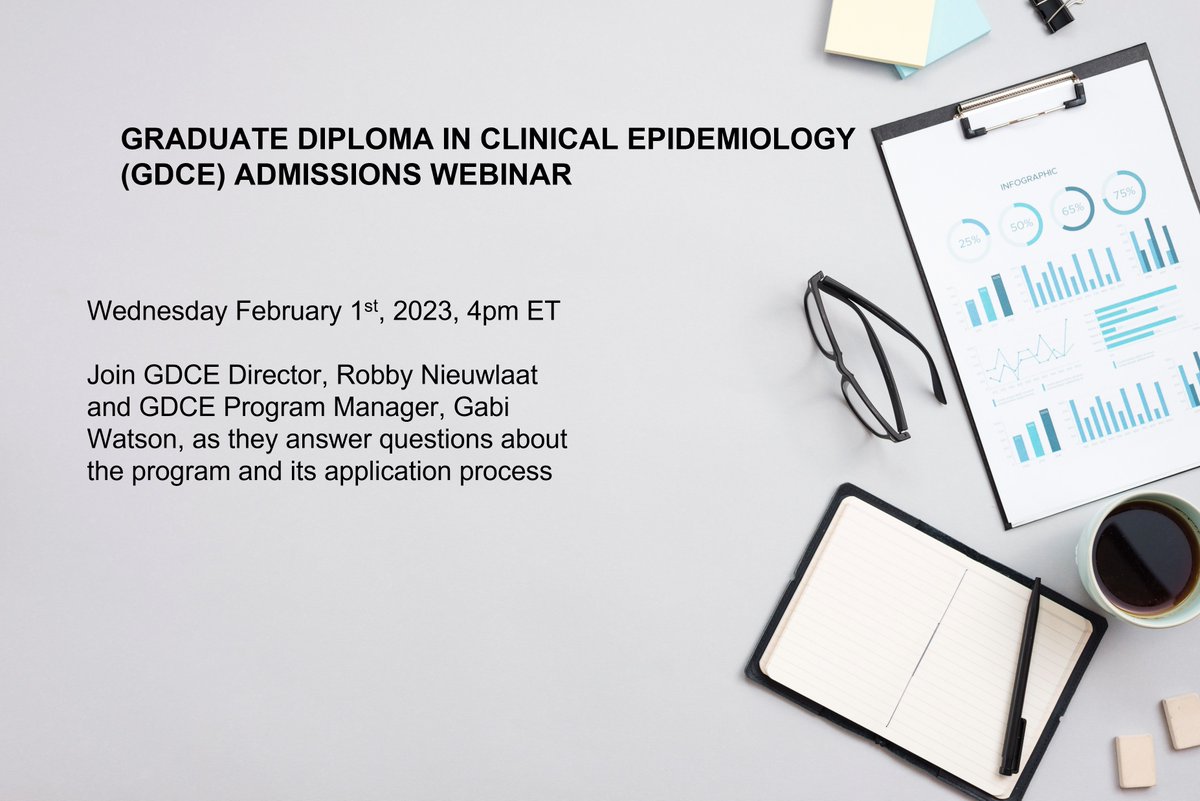 GDCE_McMaster's tweet photo. Join us this afternoon at 4pm ET for our Admissions Webinar. 
RSVP to gdce@mcmaster.ca for call details.

#epidemiology #research #graduatestudies #AdmissionsOpen https://t.co/i2Nn8oZHEQ