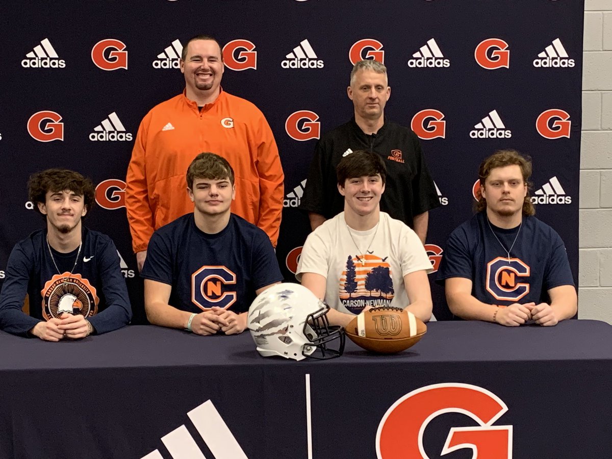 Congrats to Grainger’s Bryson Bennett, Hayden Carroll, Tucker Gillette and Reid Byrd as they signed to play football at Carson-Newman today. #TalonsUp 🦅