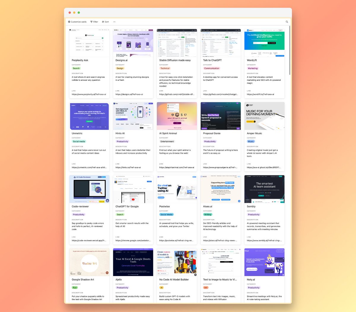 ArtificialAva's tweet photo. Many people have asked me how I used ChatGPT to create my Toolbase with over 100+ AI Tools in just under 1 hour. 

You can use this for pretty much anything Table related (Your Notes, Linkbase, and other Data you want to put into a Table)

Here is how I did it in 5 easy Steps 👇 https://t.co/elhKpEAF7t