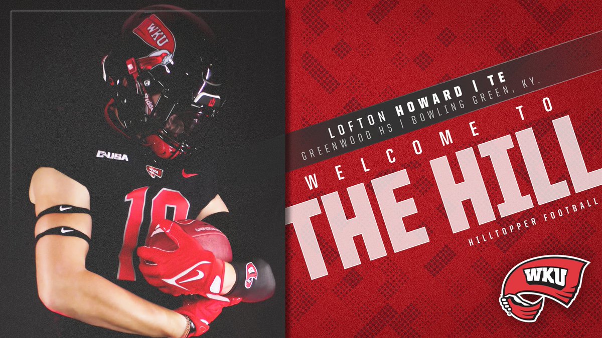 WKU Football (@wkufootball) on Twitter photo ๐๐๐ฅ๐๐จ๐ฆ๐ ๐ญ๐จ ๐๐ก๐ ๐๐ข๐ฅ๐ฅ!
๐ค Lofton Howard
๐ฒ <a href="/loftonhoward1/">Lofton Howard</a>
๐ Tight End
๐ Bowling Green, Ky.
๐ซ Greenwood HS
#GoTops | #NSD23 ๐๐๐ฅ๐๐จ๐ฆ๐ ๐ญ๐จ ๐๐ก๐ ๐๐ข๐ฅ๐ฅ!
๐ค Lofton Howard
๐ฒ <a href="/loftonhoward1/">Lofton Howard</a>
๐ Tight End
๐ Bowling Green, Ky.
๐ซ Greenwood HS
#GoTops | #NSD23