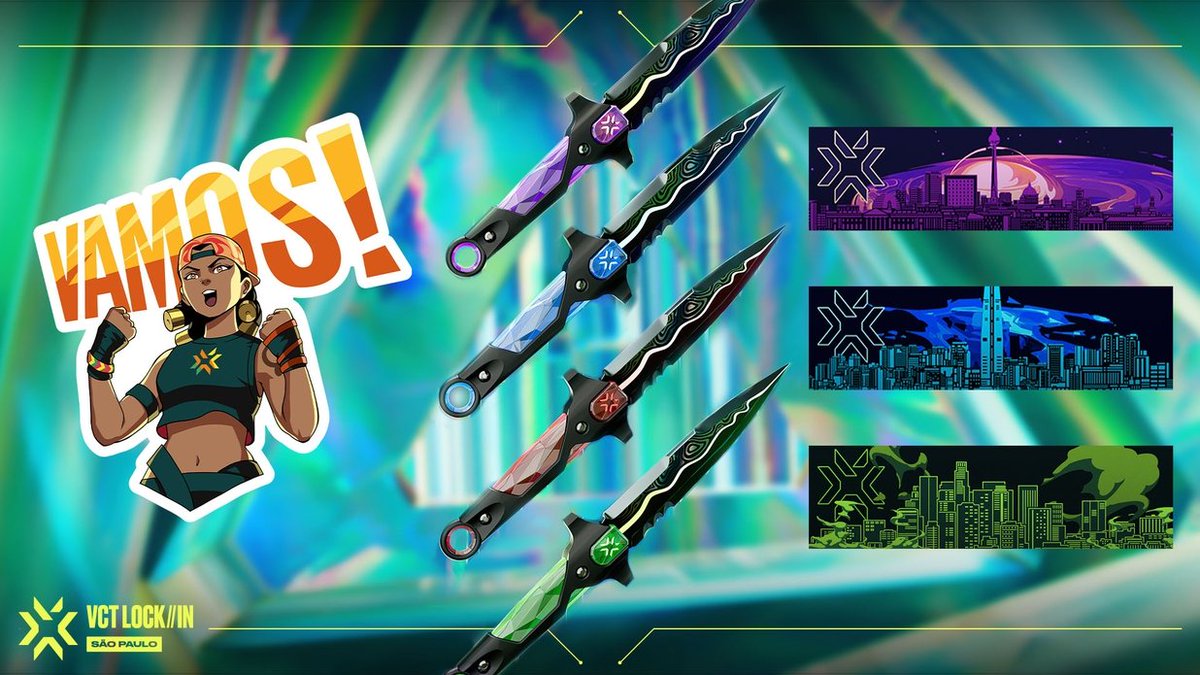 VALORANTLeaksEN's tweet photo. SUPPORT THE VCT LOCK//IN TEAMS WITH THE NEW IN-GAME CAPSULE | #VALORANT 

🔗: https://t.co/93O3pS0ID9 https://t.co/pSs1CUs2OU