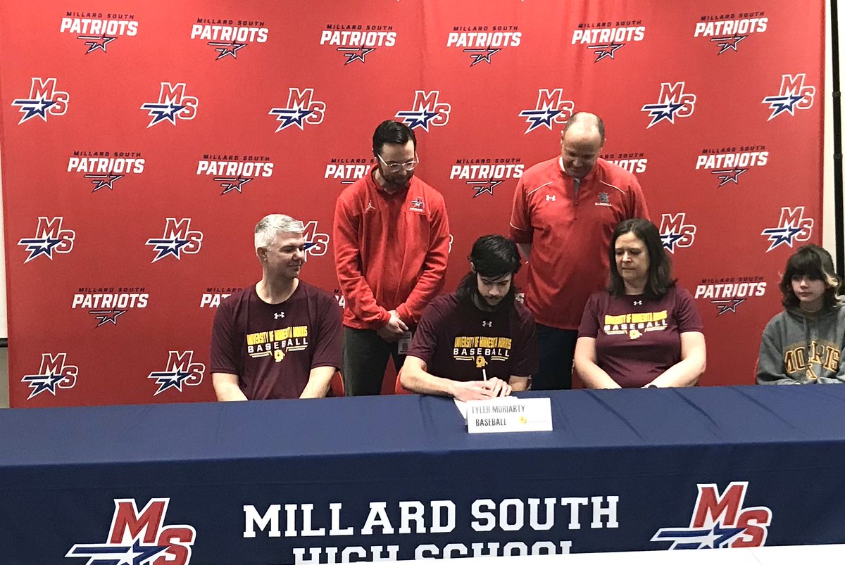 Patriot Shoutout to Tyler Moriarty who signed with 
<a href="/UMMCougarBB/">Minnesota Morris Baseball</a> today! We are proud of you, T-Mo! 
<a href="/MSHS_Baseball/">MS Patriots Baseball</a> #MSFamily