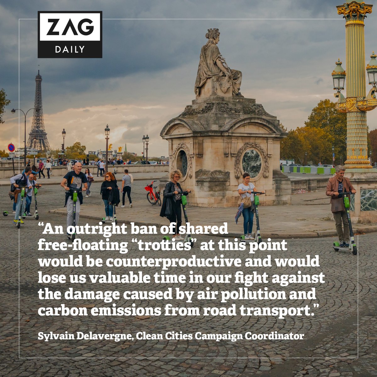 ZagDaily's tweet image. #ZagOnDeck: @cities_clean's @SDelavergne explains why Paris e-scooter ban is not the way forward, we explore top 2023 trends &amp;amp; an exclusive reader giveaway with our friends @GoHindSight.

Sign up here: zagdaily.com/zag-on-deck