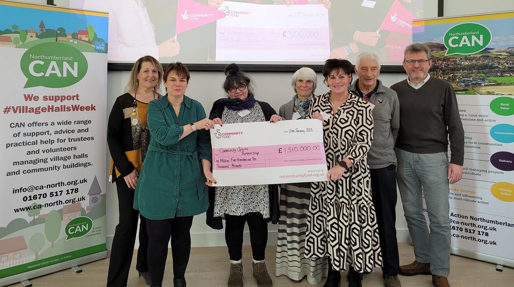 Community Action Northumberland (@canorthld) on Twitter photo We're delighted to announce we've been awarded a share of £1.5m from <a href="/TNLComFund/">The National Lottery Community Fund</a> to refurbish village halls across #Northumberland, along with our <a href="/ACRE_national/">ACRE</a> partners in Cumbria & County Durham.
Here are Lottery staff giving us the cheque at our #VillageHallsWeek event 🥳 We're delighted to announce we've been awarded a share of £1.5m from <a href="/TNLComFund/">The National Lottery Community Fund</a> to refurbish village halls across #Northumberland, along with our <a href="/ACRE_national/">ACRE</a> partners in Cumbria & County Durham.
Here are Lottery staff giving us the cheque at our #VillageHallsWeek event 🥳