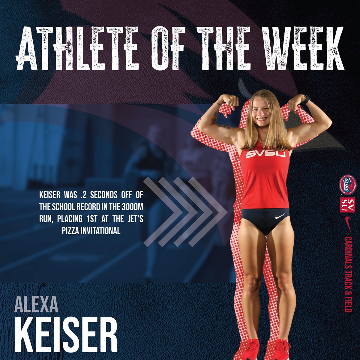 Congrats @alexakeiser_ on winning SVSU Female Athlete of the Week 🤩🤩🤩