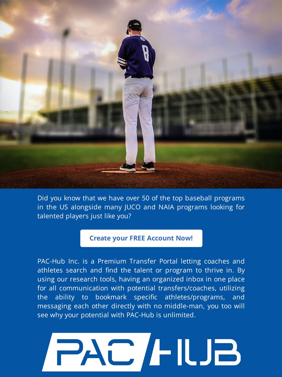 PacHub_'s tweet photo. Create an account today at https://t.co/KqKkTRoJhw @BUncommitted @NCAABaseball @FCProspects_ @The_Noah_Sharp @BaseballBros @thebsbswag @CollegeBSBHub #PACHub #Transferportal https://t.co/Lw6tLVfxSG