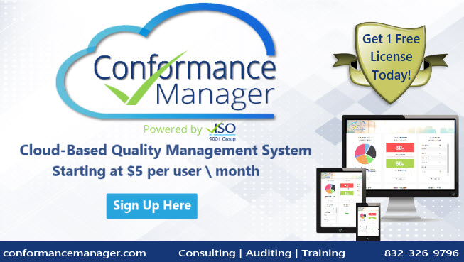 TheISO9001Group's tweet image. Don't waste time using Access, Excel & Word as your #ManagementSystem. Learn how #ConformanceManager conforms to latest ISO standards. Get your free license!👉 conformancemanager.com/modules/
#CloudBasedSolutions #ISO9001 #ISO27001
Contact us 👉 iso9001group.com | 832-326-9796