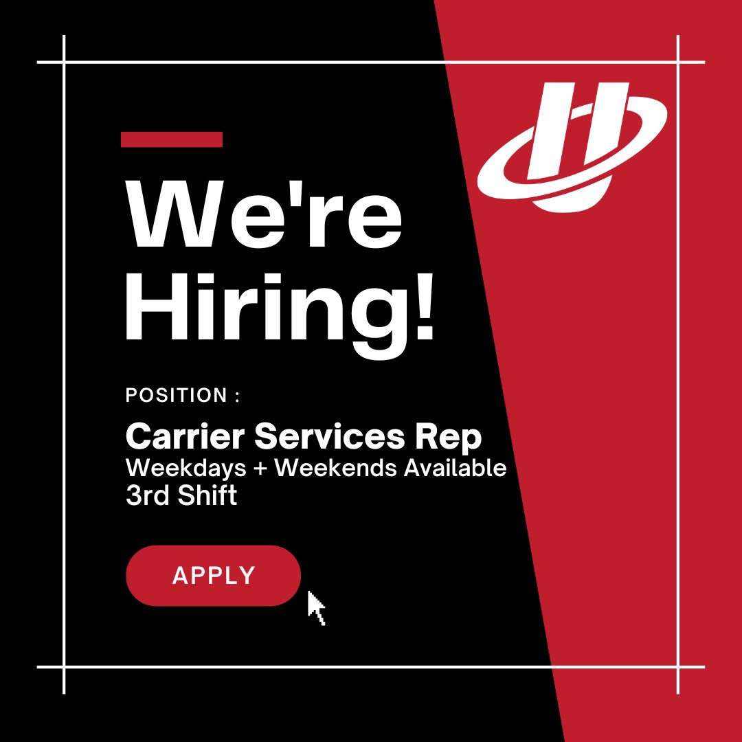 createcapacity's tweet photo. Apply today! Now accepting applications at https://t.co/dArS8e9t1B and HumanResources@universallogistics.com. 

#jobalert #customerservice #comeworkwithus #newjob https://t.co/iDk3vaHpym
