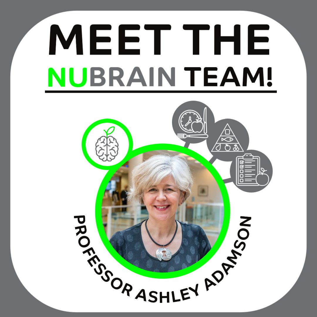 🚨 #NuBrain Team Feature Time! 🚨
Meet Prof. Ashley Adamson, a co-investigator for #NuBrain. <a href="/AshleyAdamson6/">Ashley Adamson</a> is a Professor of Public Health Nutrition, Director of the NIHR School for Public Health Research (<a href="/NIHRSPHR/">NIHR SPHR</a>) &amp; Director of <a href="/fuse_online/">Fuse</a> 🍽️⚙️