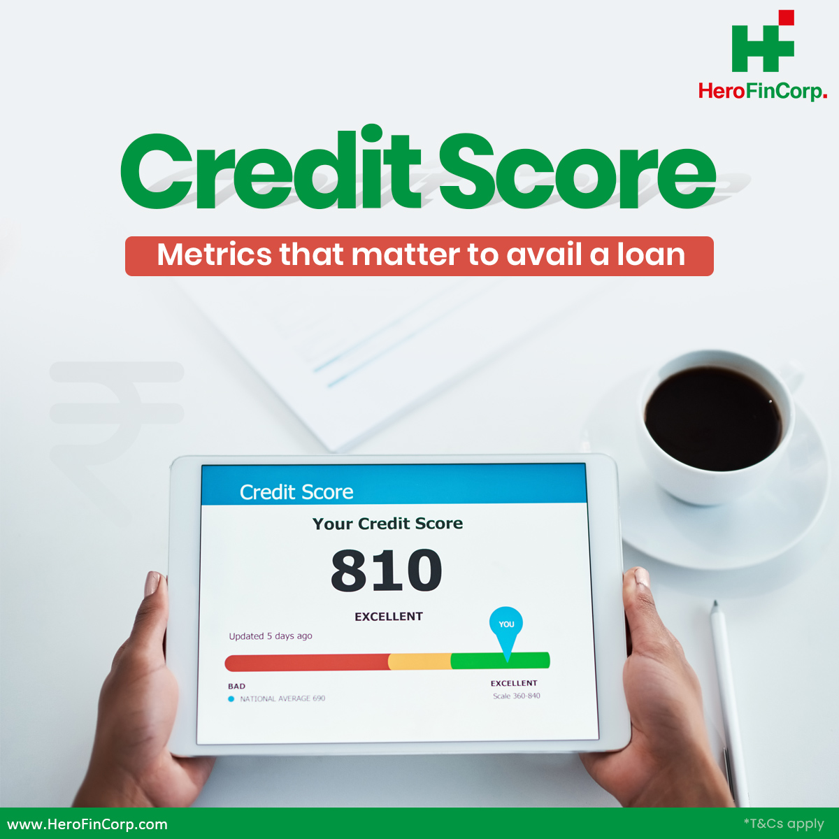 HeroFinCorpLtd's tweet photo. A credit score is a three-digit number that demonstrates a person's creditworthiness. The higher the credit score, the better the loan approval chances.

#herofincorp #creditscore #credit #creditscorecheck #loanapproval #loan #quickapprovals #digitalloanprocess https://t.co/4zTzJhl43F