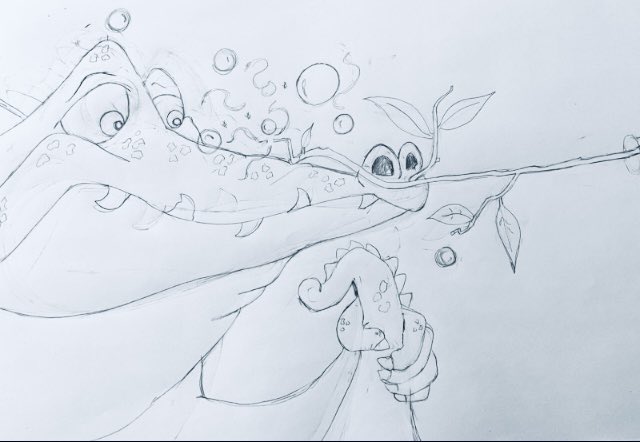 Croc with no name.
#crocodile #illustration #art #sketch #ChildrensBooks #author #picturebook