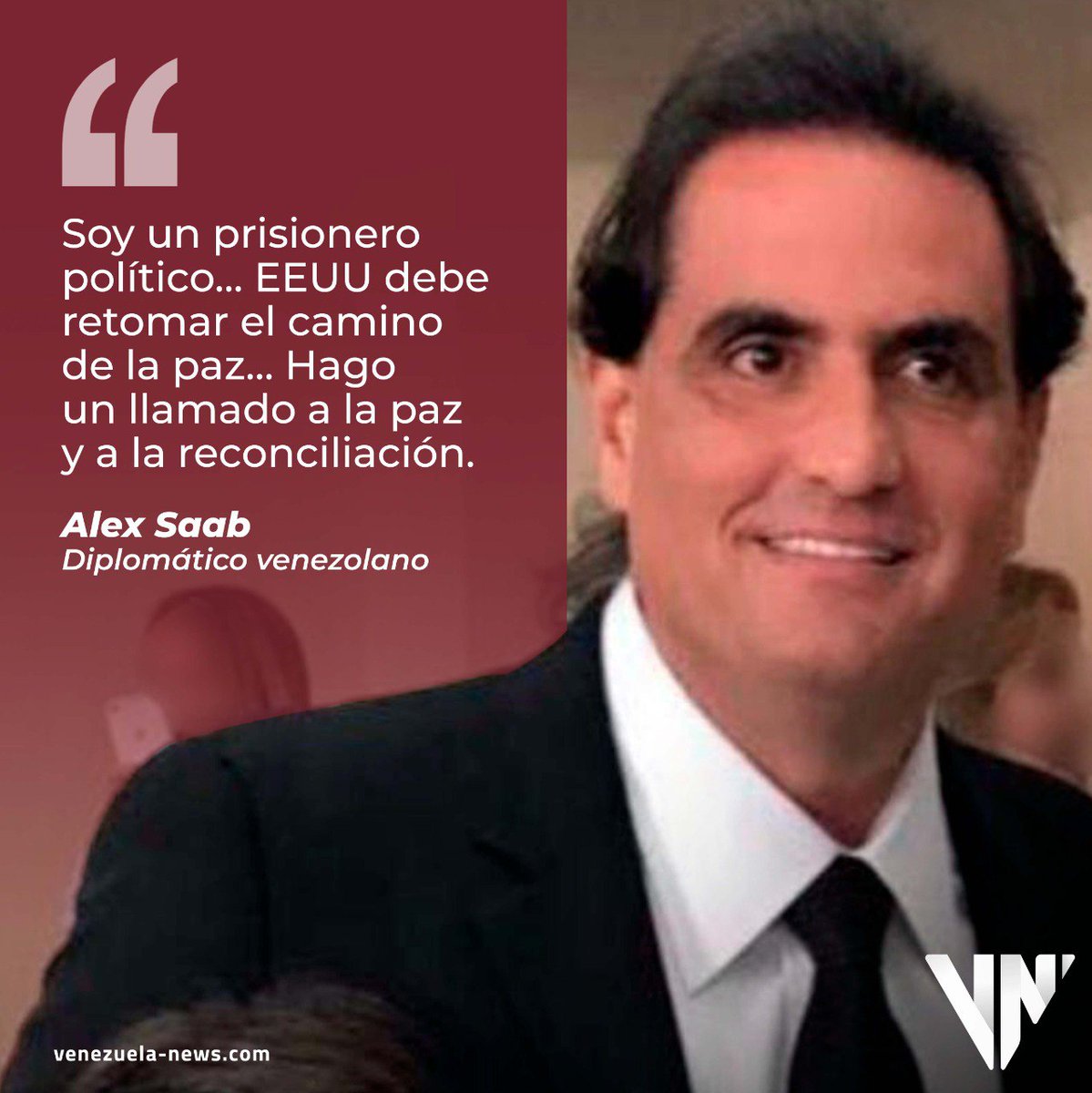 #VenezuelaNews

La noche del martes, #31Ene el diplomático venezolano Alex Saab habló por vez primera desde la cárcel, luego de 963 días de secuestro por Estados Unidos. 

Acá te mostramos parte de su mensaje de paz para el mundo.