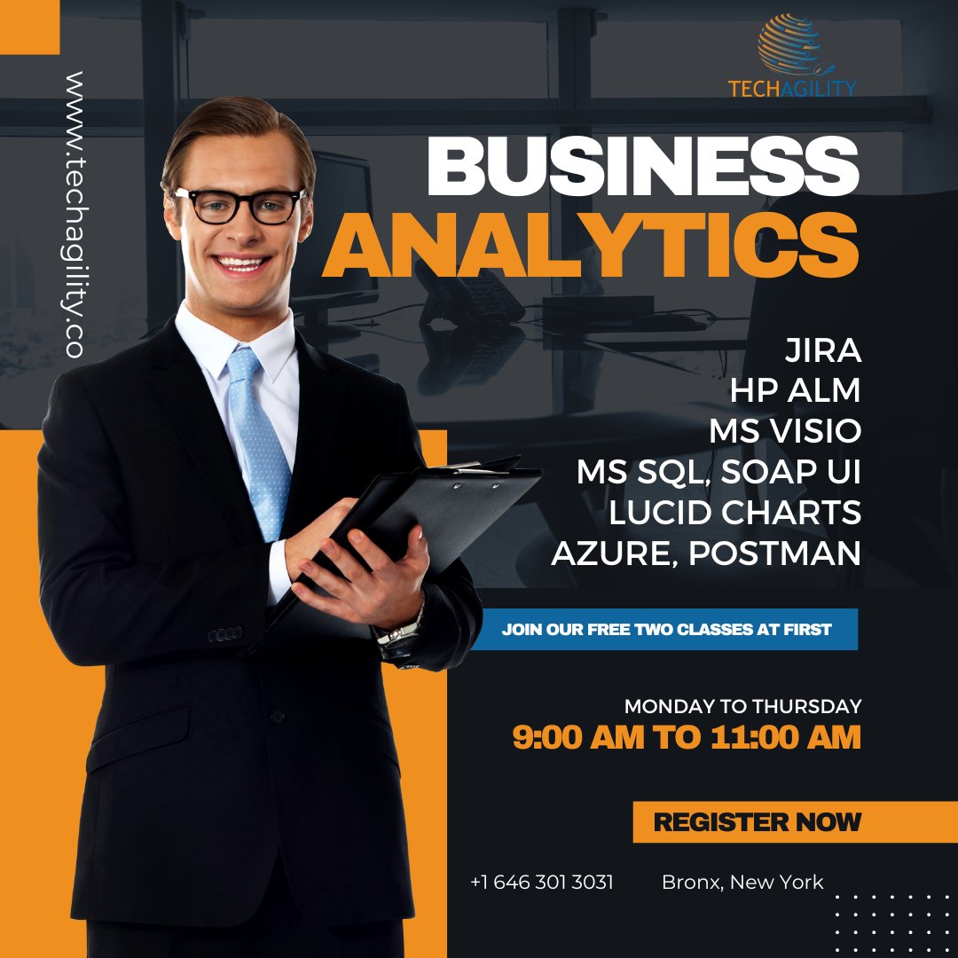 TechagilityLLC's tweet image. Our Business Analytics course is designed to give you the tools and knowledge you need to succeed in today&apos;s data-driven world. Enroll now!
#BusinessAnalytics #DataScience
#BigData #DataAnalytics
#SoftwareDevelopment
#MachineLearning #AI #DataAnalytics
#BigData