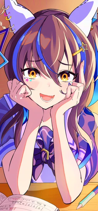 「トレぴぃい～～、補修もめちゃ頑張ったし、オケりに行こ!」※開始10分経過#ウマ娘 #ダイタクヘリオス 