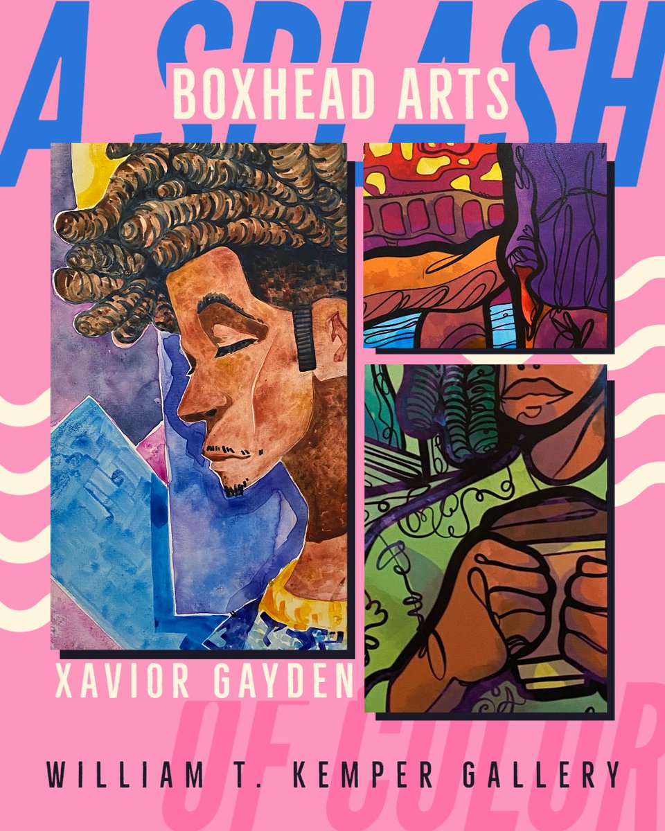 Happy Black History month! Our current William T. Kemper Art Gallery exhibit features Xavier Gayden, a watercolor and digital art work illustrator based out of Kansas City. The "BoxHead" exhibit will be in the gallery through February! ⁠

l8r.it/nj0f