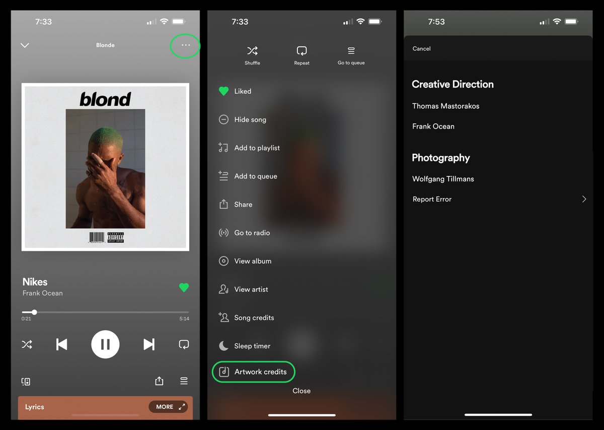 iamkevinhackett's tweet photo. a very easy way for spotify to include credits for covers https://t.co/8B7FJck9Pe
