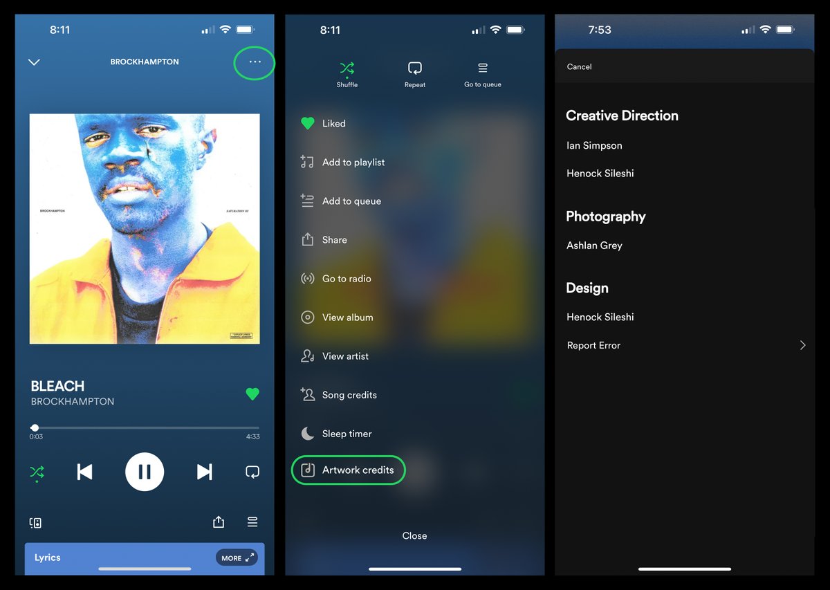 a very easy way for spotify to include credits for covers
