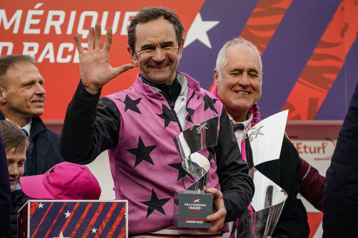 🇫🇷 Icône des courses hippiques, Jean-Michel Bazire a une nouvelle fois brillé en remportant le Prix d'Amérique pour la 5e fois 🏆

Son génie et ses exploits lui valent le surnom de « Zidane des courses ».