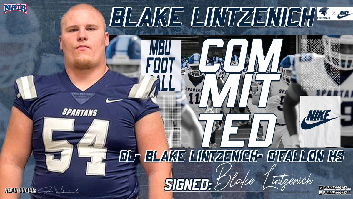 Missouri Baptist Football (@mbufootball) on Twitter photo Spartan Nation, please join us in welcoming Blake Lintzeich to the Spartan football family!
#SpartanNation #Win4Life
<a href="/MBUCoachB/">Jason Burianek</a> <a href="/LintzenichBlake/">Blake Lintzenich</a> Spartan Nation, please join us in welcoming Blake Lintzeich to the Spartan football family!
#SpartanNation #Win4Life
<a href="/MBUCoachB/">Jason Burianek</a> <a href="/LintzenichBlake/">Blake Lintzenich</a>