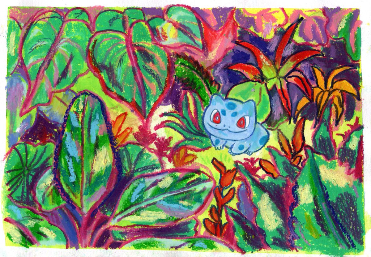 hannahlock's tweet photo. Small Bulbasaur exploring the botanical gardens. https://t.co/Hp1hLldoNt