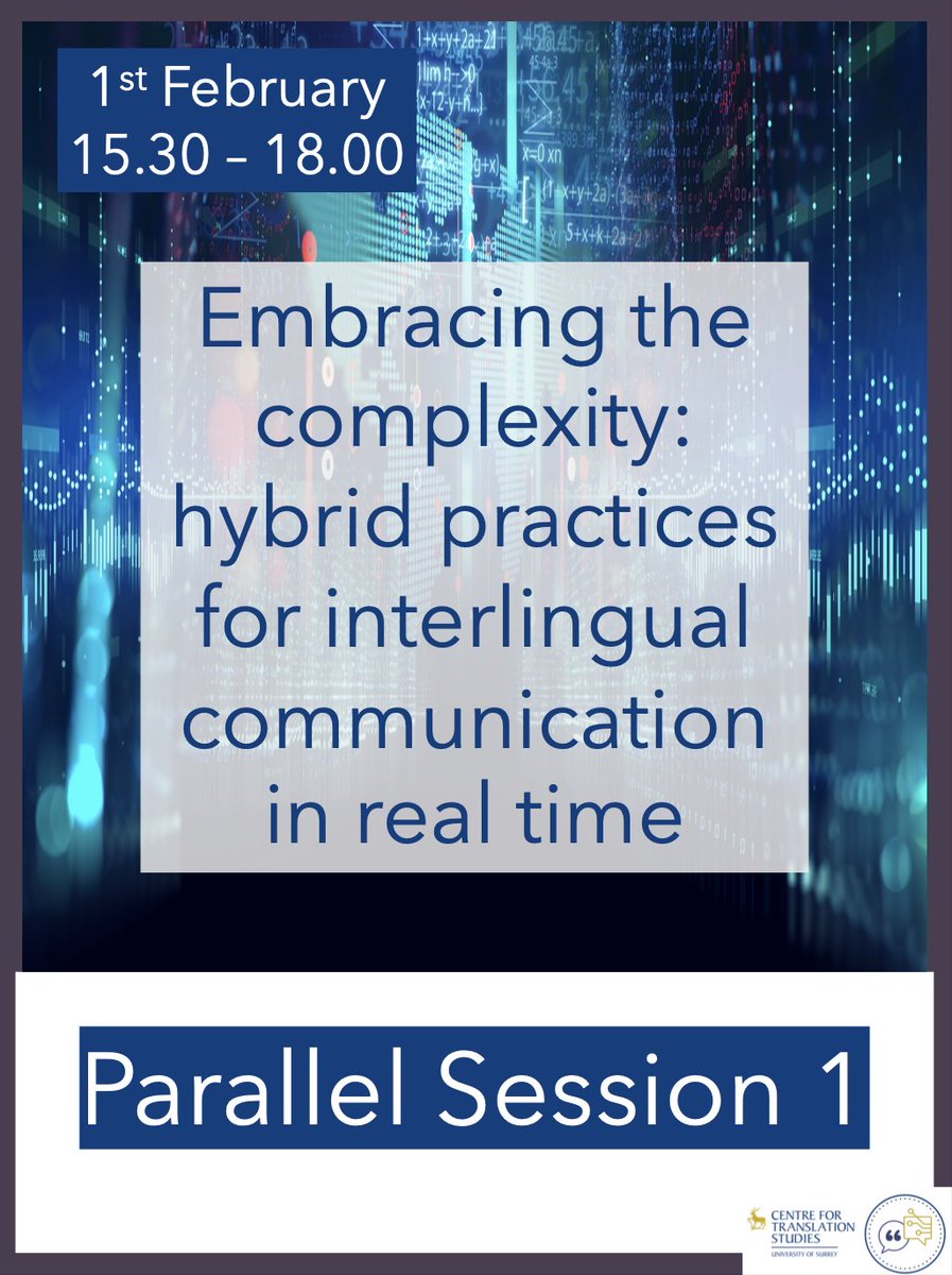 CTS_Surrey's tweet photo. Session 1 on #realtime #communication has covered interlingual and intralingual live-subtitling relying on #respeaking, #ASR, #MT, #interpreters and more from a #professional and #research POV. https://t.co/Tpvp8kryHm