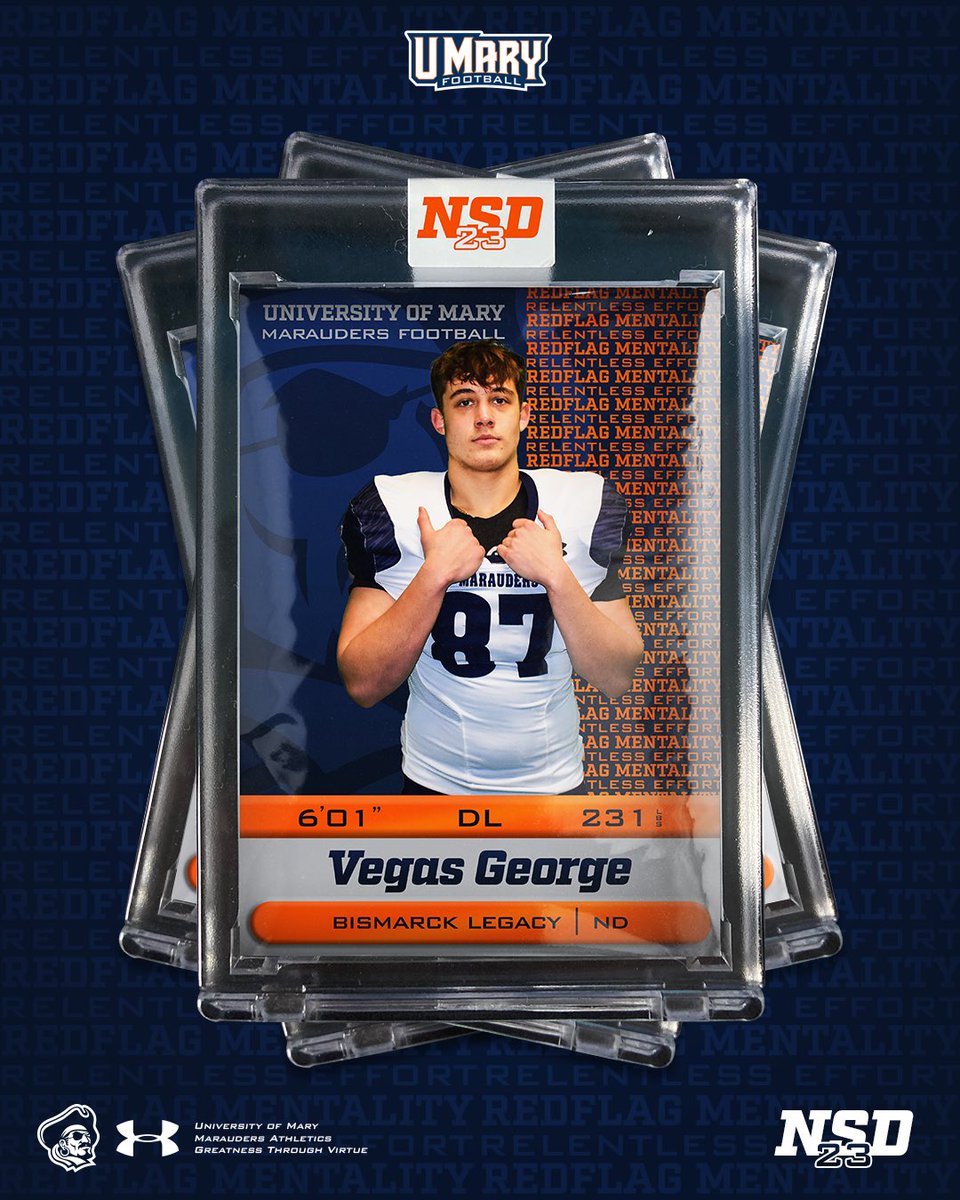 UMaryFootball's tweet photo. Welcome to the #RedFlagMentality Vegas George! 🚩 @VegasGeorge87 

#FightForOne #RelentlessEffort https://t.co/9FtjzgPyuk