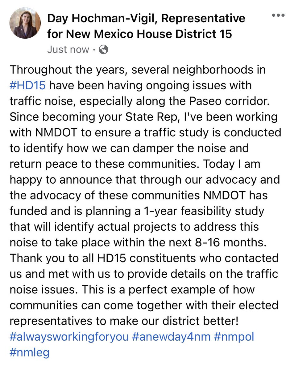 DayHochmanVigil's tweet photo. Thank you again to the constituents of #HD15 and @NMDOT! #alwaysworkingforyou #anewday4nm #nmpol #nmleg https://t.co/sIFRSTDwlR