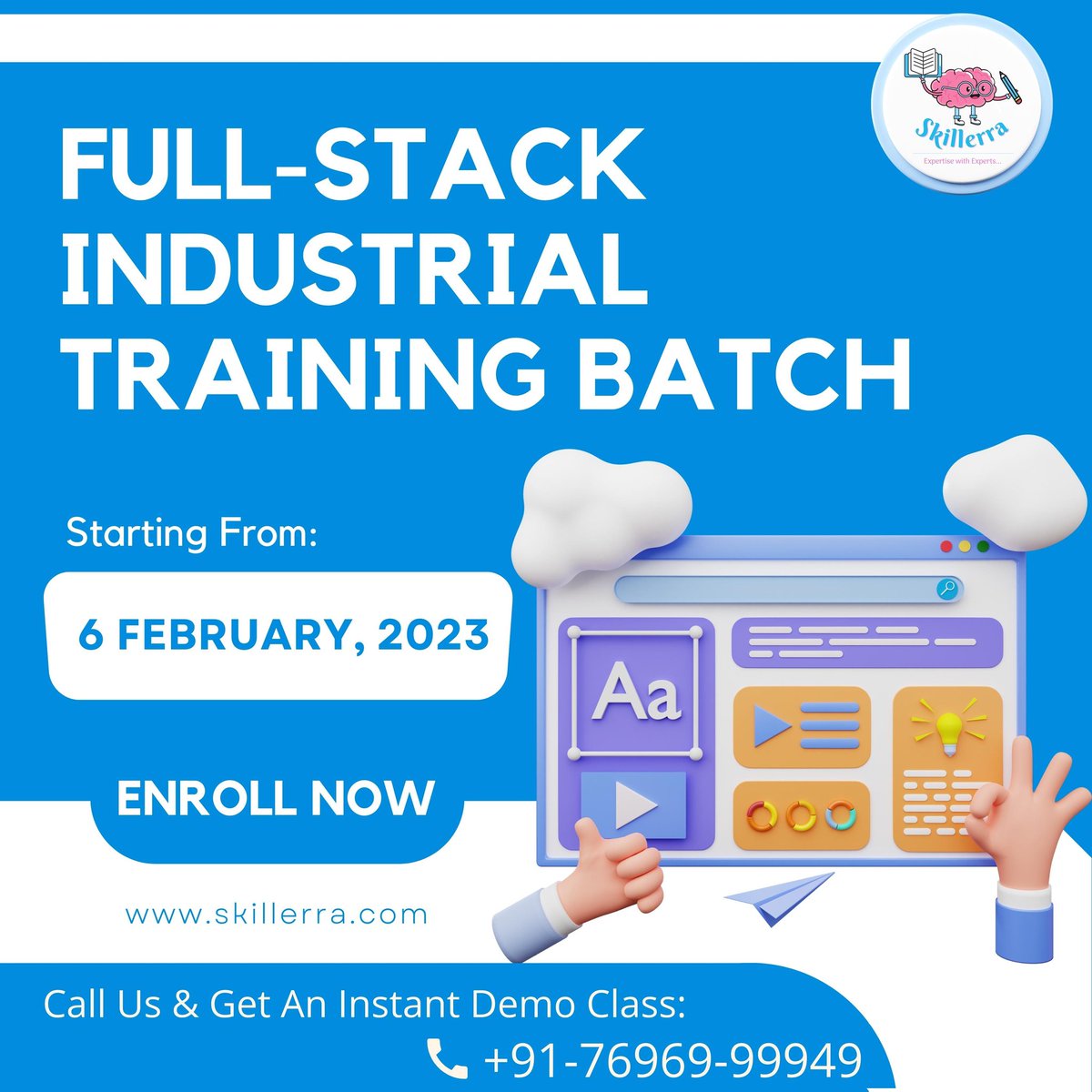 Enroll in our next batch now and avail the early bird discount of up to 30%.
.
#skillerra #skillup #programmer #fullstackdeveloper #peoplewhocode #developerlife #techworld #developer #training #webhosting #debugging  #computerscience #industrialtraining #softwaredeveloper #living