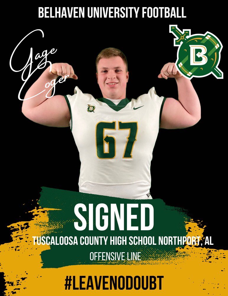CogerGage's tweet photo. Excited to announce I have committed to @BelhavenU! Thank you to all my coaches, family and teammates for your support and a big thank you to @CoachStew_BU @BlaineMcCorkle @CoachLuckeyBU for the opportunity to play! @abwinegarden @tcountyfootball @coger_tom @BelhavenFB https://t.co/Ftk1DyJIof