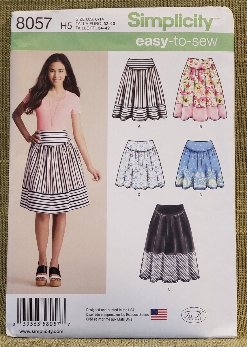 quilts_more's tweet image. Misses&apos; Easy To Sew Skirt in Three Lengths Sewing Pattern Simplicity 8057, Size 6, 8, 10, 12, 14 Fitted Waist, Flared Skirt tuppu.net/1e1916f1 #Etsy #ImagineQuiltsAndMore #EasyToSew