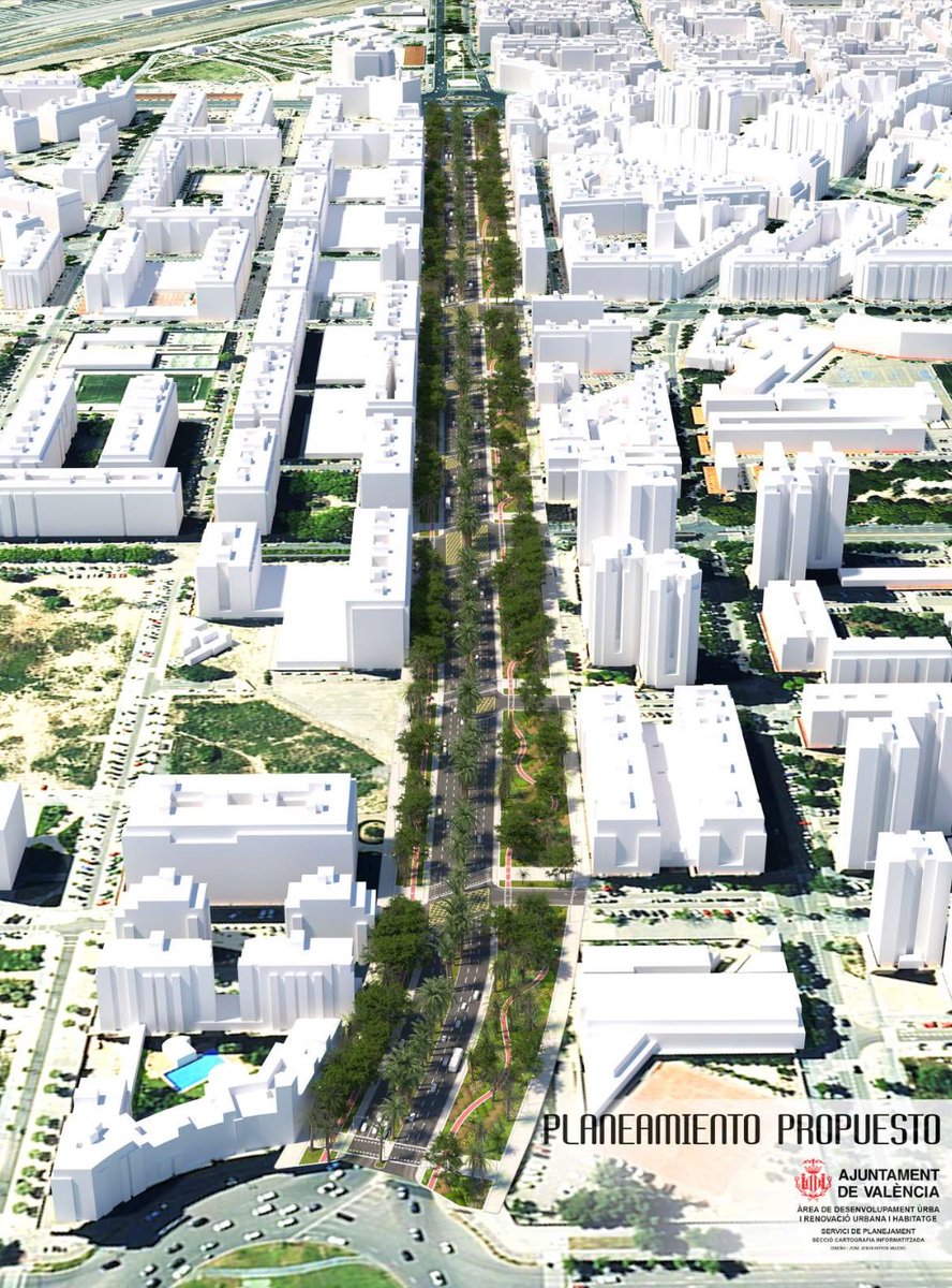 joanribo's tweet photo. 🌳🚶🏻‍♀️Avancem en la planificació de #València amb la nova concepció per a l'entrada sud
👉🏽 Ausiàs March es renaturalitzarà per complet i tindrà més espai per a les persones

🌱Una aposta ferma com a Capital Verda Europea 2024 i encaminada a ser climàticament neutra en 2030 https://t.co/fnRpwjICbM