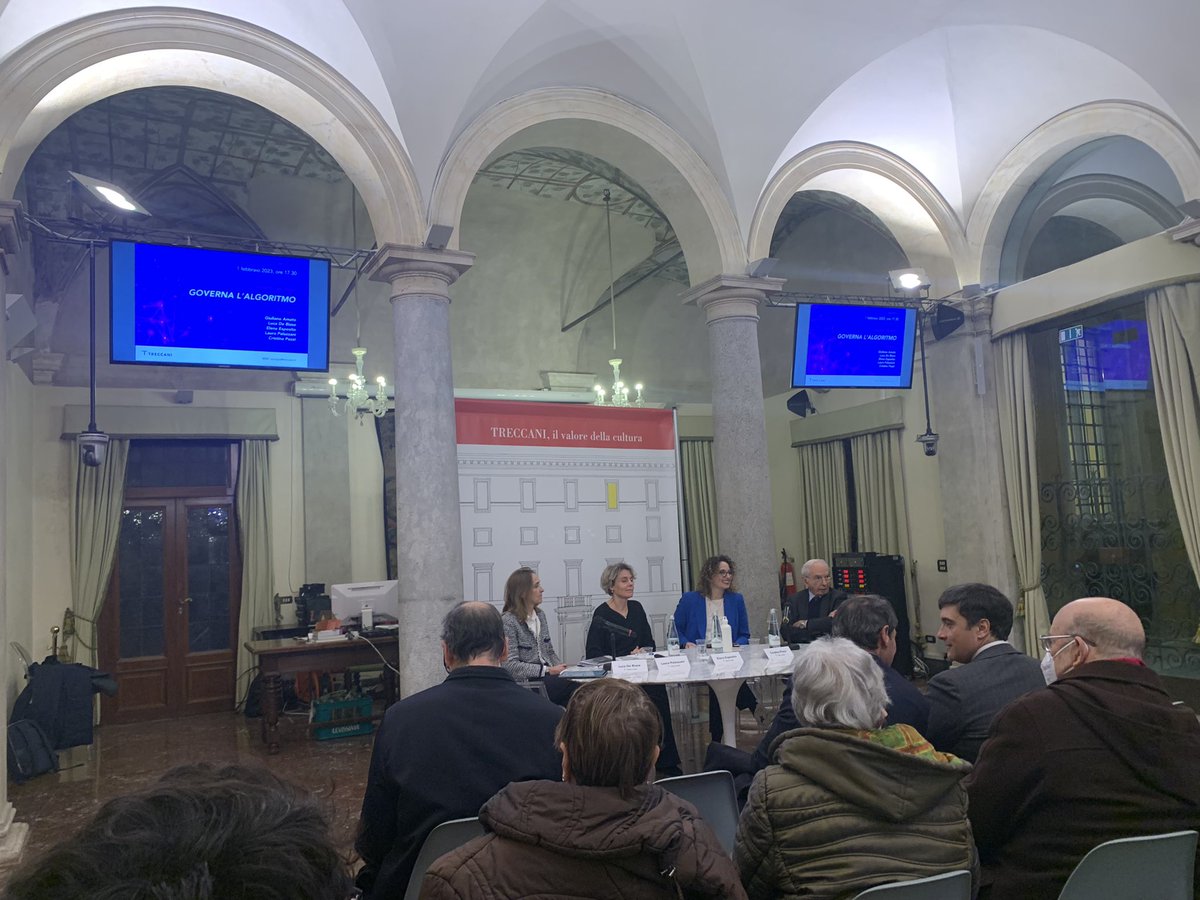 Mirko Daniel Garasic (@mdgarasic) on Twitter photo Alla <a href="/Treccani/">Treccani</a> Giuliano Amato, Laura Palazzani, <a href="/lucadebiase/">Luca De Biase</a>, Elena Esposito e <a href="/cripozzi81/">Cristina Pozzi</a> parlano di #algoritmi e #governo #algorpolitica #IA Alla <a href="/Treccani/">Treccani</a> Giuliano Amato, Laura Palazzani, <a href="/lucadebiase/">Luca De Biase</a>, Elena Esposito e <a href="/cripozzi81/">Cristina Pozzi</a> parlano di #algoritmi e #governo #algorpolitica #IA