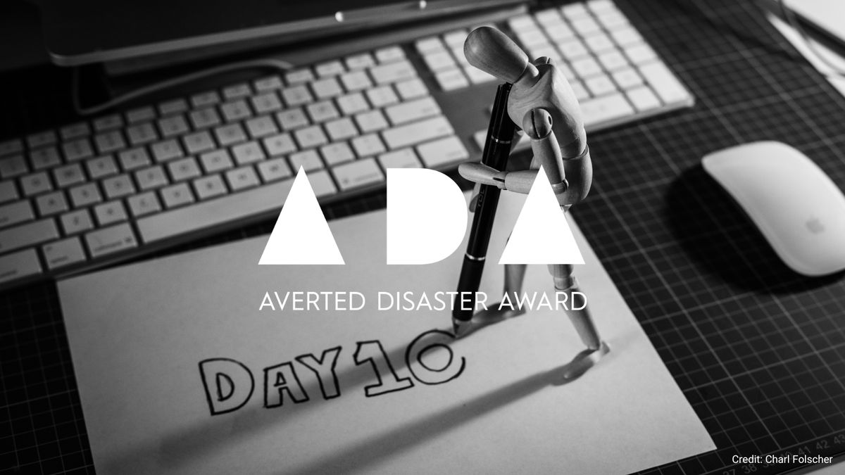 The countdown has begun! 📢

There are just🔟days left to apply for the 2023 #AvertedDisasterAward. 

If you have some successful #DisasterRiskManagement interventions in mind, nominate them before Feb 10! averteddisasteraward.org