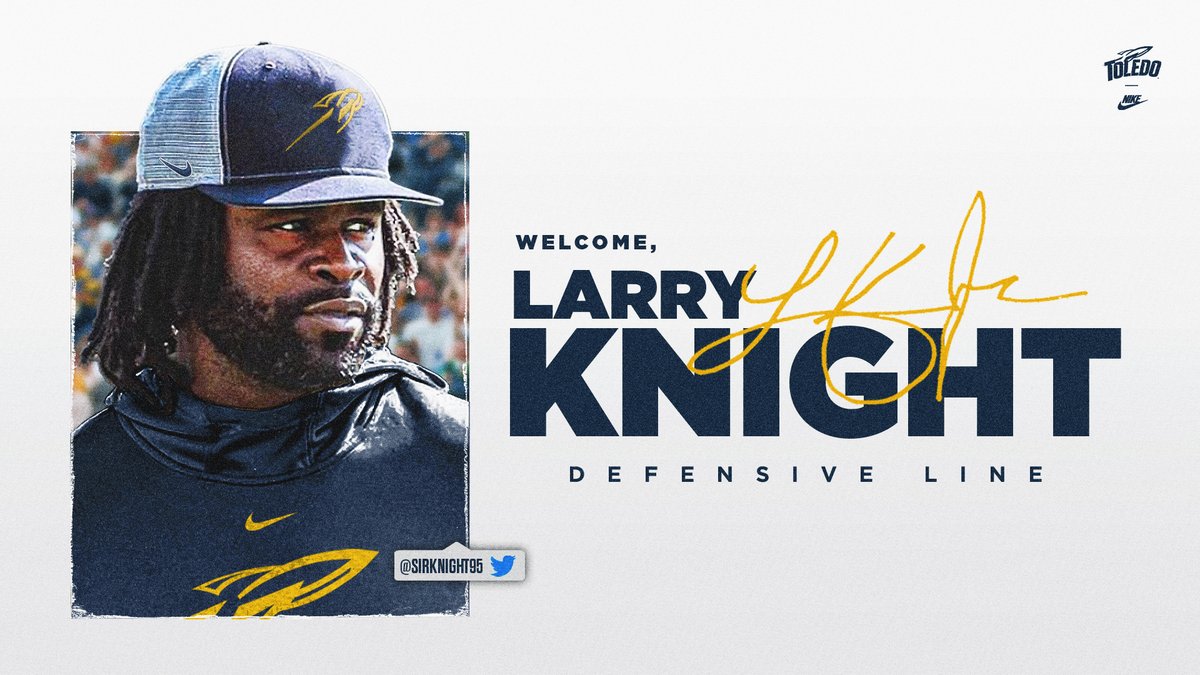 Excited to add <a href="/sirknight95/">⚔️COACH KNIGHT JR ⚔️</a> as our new defensive line coach!  #TeamToledo