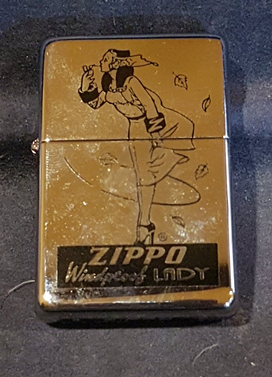 pipearchive's tweet image. In this current windy weather, this is just what you need  - Zippo's windproof Lady. #zippo #Weather #Claypipe