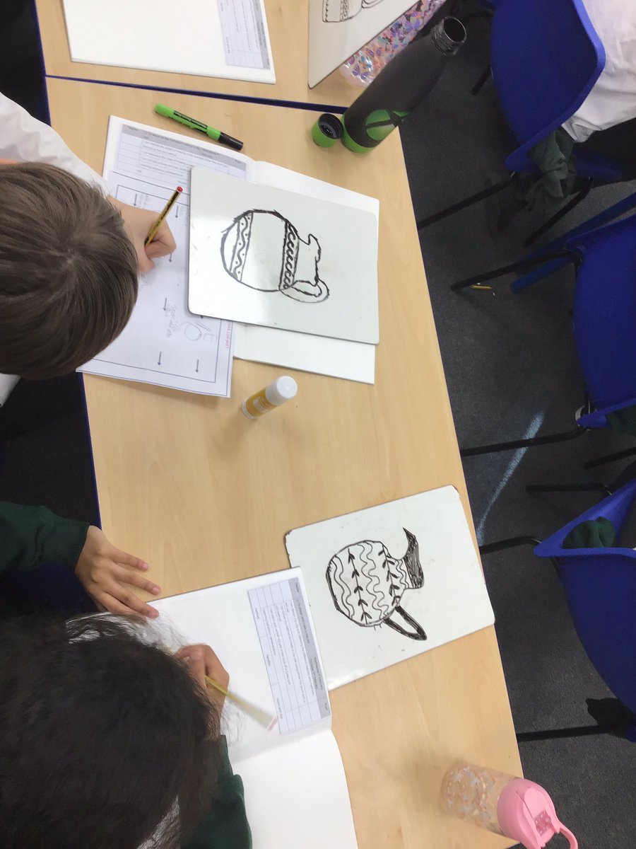 DGprimaryschool's tweet photo. This morning, year 5 designed their Greek inspired pots #art week https://t.co/SKYY3z2Dob