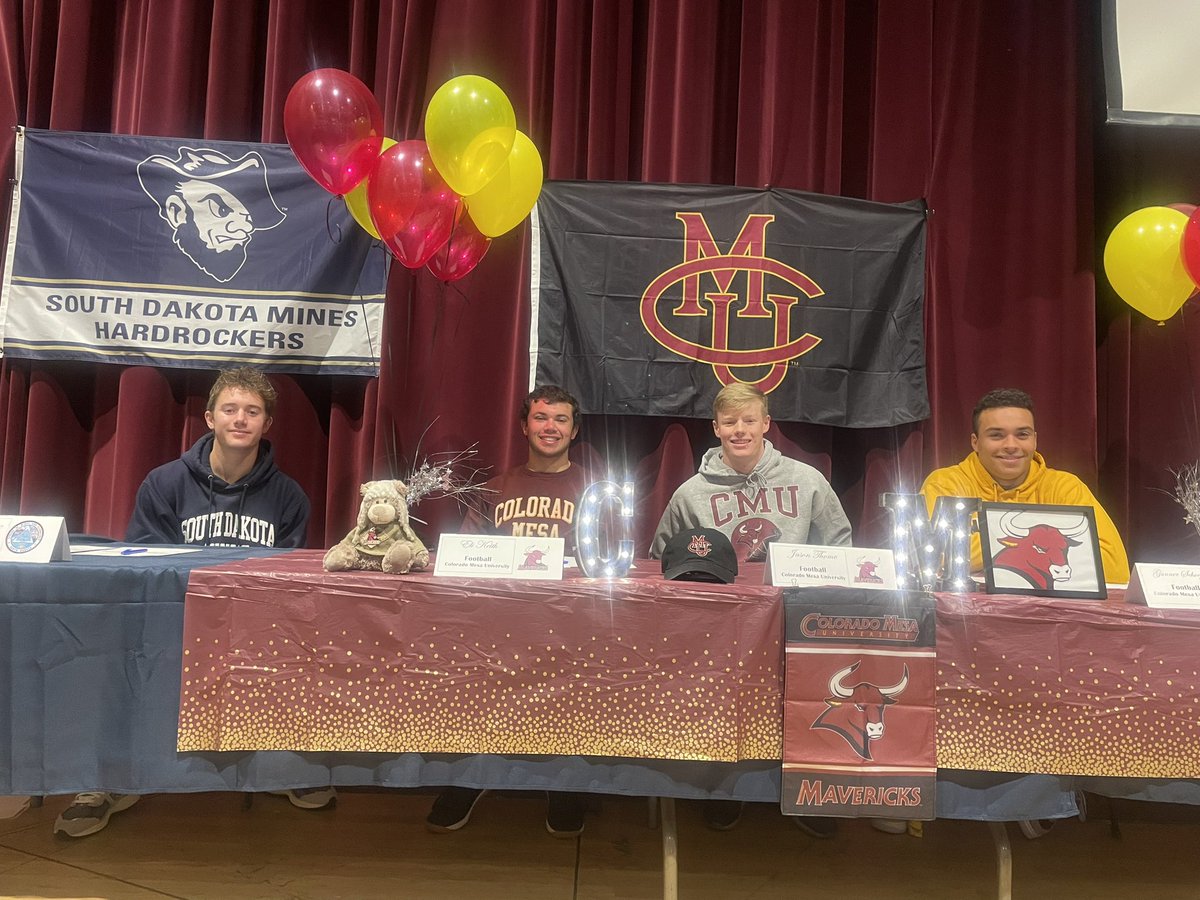 Ralston Valley Football (@footballralston) on Twitter photo Congratulations to these Mustangs for signing to play at the next level. Your family, friends, teammates, coaches and Mustang community will be rooting you on! Be proud of all your work you did to get this opportunity. <a href="/JeffcoAthletics/">Jeffco Athletics</a> <a href="/CHSAA/">CHSAA</a> <a href="/HS_MUSTANGS/">Ralston Valley Athletics</a> <a href="/9Preps/">9NEWS Prep Sports</a> <a href="/Scotty_G6/">Scotty Gange</a> Congratulations to these Mustangs for signing to play at the next level. Your family, friends, teammates, coaches and Mustang community will be rooting you on! Be proud of all your work you did to get this opportunity. <a href="/JeffcoAthletics/">Jeffco Athletics</a> <a href="/CHSAA/">CHSAA</a> <a href="/HS_MUSTANGS/">Ralston Valley Athletics</a> <a href="/9Preps/">9NEWS Prep Sports</a> <a href="/Scotty_G6/">Scotty Gange</a>