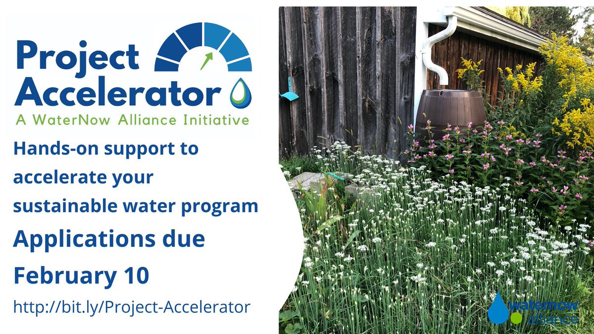 WaterNowOrg's tweet image. Just over one week remaining to apply for this round of #ProjectAccelerator, which provides 250 hours of free support for sustainable & #water projects in Colorado! Deadline is 2/10. Details and application online at: bit.ly/Project-Accele…