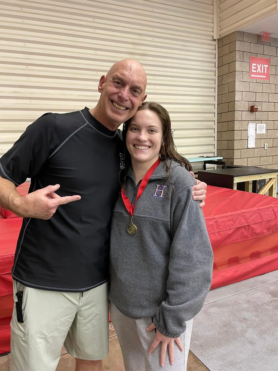 Our triple sport athlete, Miss Molly Morton, is Region 2 dive champion!! She is state bound 💛💜 keep bringing home that hardware!