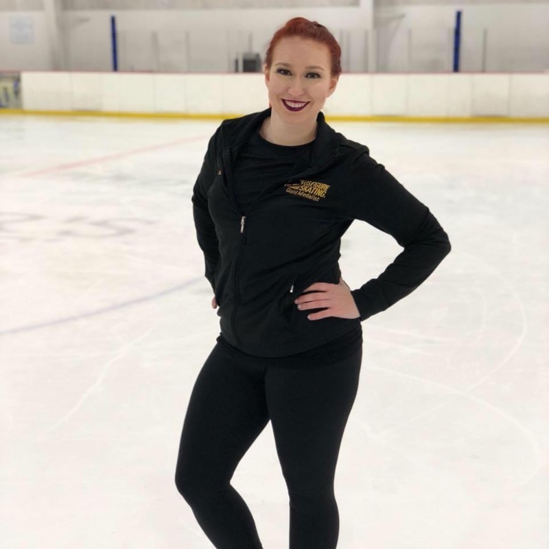 USFigureSkating's tweet photo. Kristen McCutcheon was on the ice teaching a lesson when she sneezed and unknowingly severed two arteries in her neck causing a stroke. McCutcheon hopes to inspire people with her story and encourage them to think about the positive side of every situation. #WeGetUp