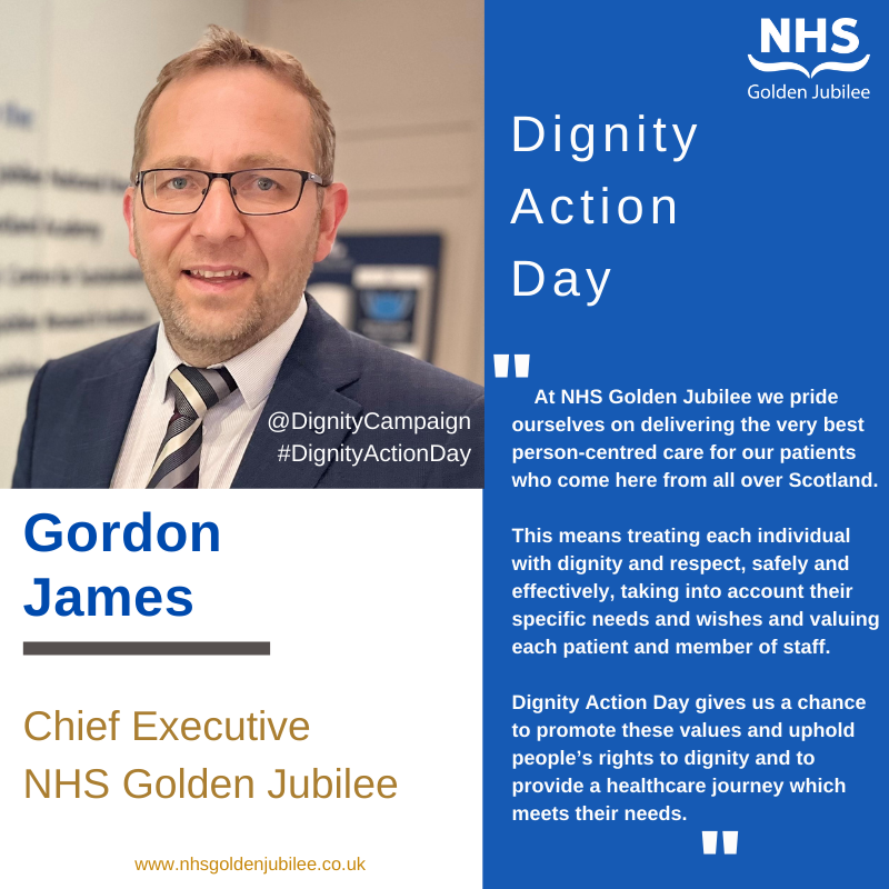 JubileeHospital's tweet photo. Today is #DignityActionDay – a chance for us all to think about how dignity can and should be at the heart of all care.
#TeamJubilee https://t.co/2ddKghJ3KR