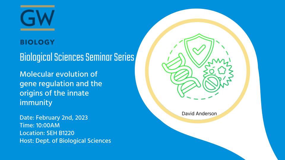 Join us tomorrow at 10 am in attending Dr. Anderson’s seminar! 
•
•
•
#gwccas <a href="/gwucolumbian/">GW Arts & Sciences</a> #biology #gwu #studentlife #studentresearch #stem
