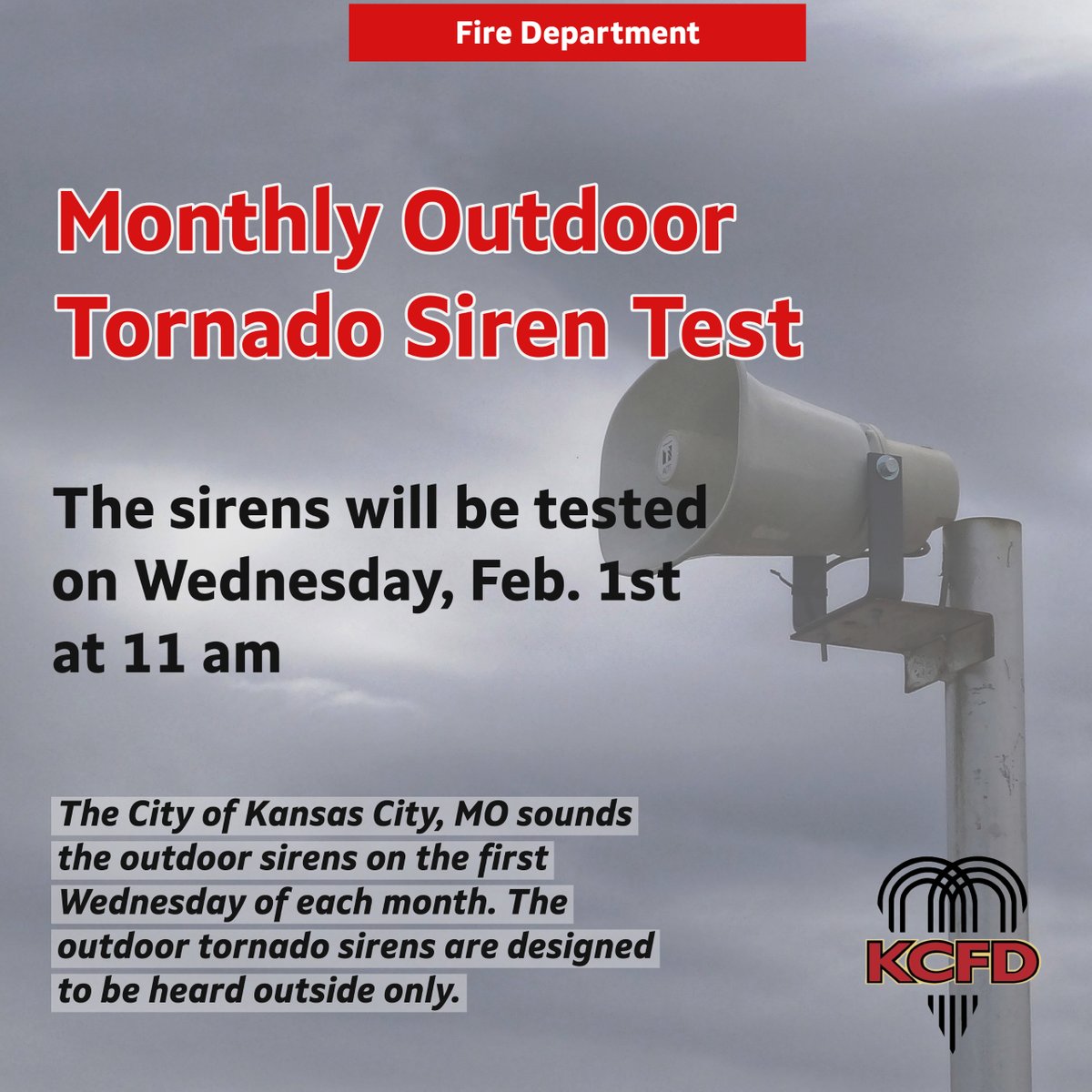 KCFD on Twitter ".kansascity Reminder The monthly test of the