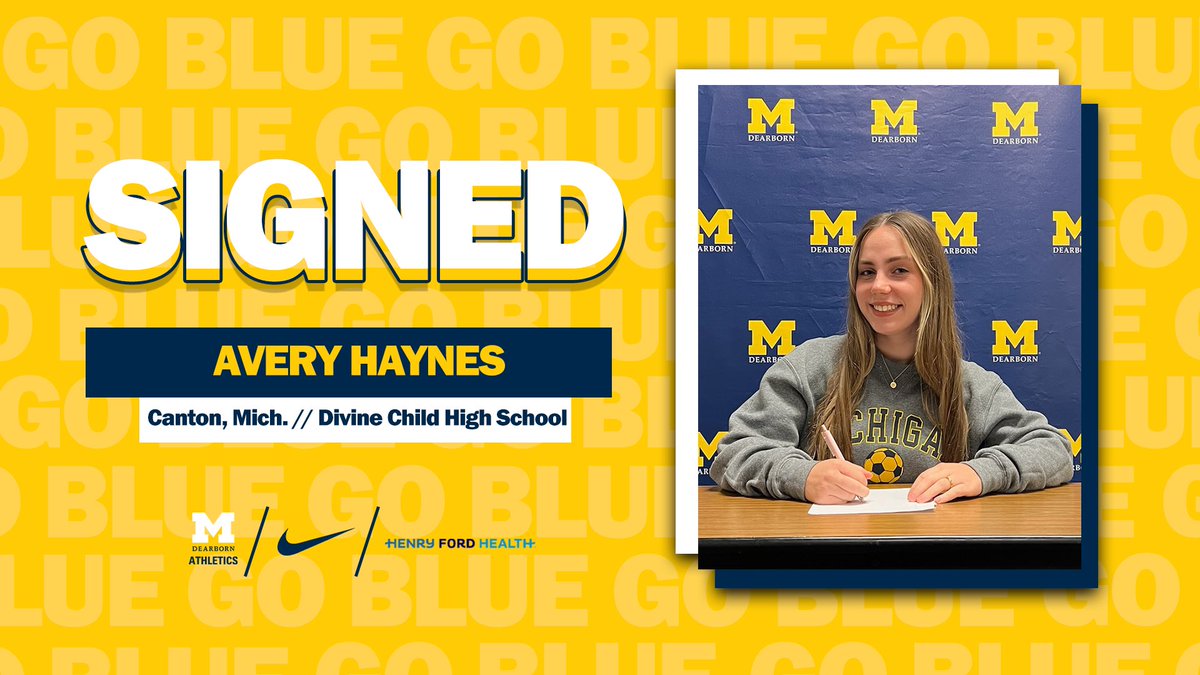 UM_DearbornWSOC's tweet photo. It’s National Signing Day! 

We’d like to celebrate by showcasing our committed 2023s!

Welcome Avery to UM-Dearborn Women’s Soccer! 〽️⚽️

Avery Haynes
Canton, MI
Divine Child HS
Defender
DCFC/Hawks

Avery will officially hit the pitch for our program in the Fall of 2023! #GoBlue https://t.co/5wySDpc3kd