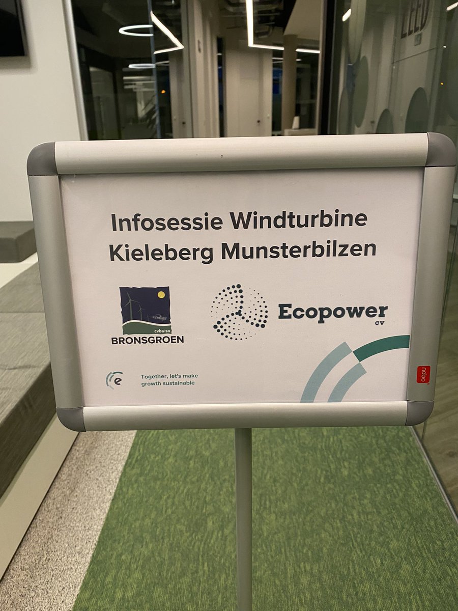 Vanaf 19.30 bij Encon, Kieleberg 41!

Word mede-eigenaar van een windturbine 💪 💨🤩

#burgerenergie #bronsgroen #ecopower #bilzen