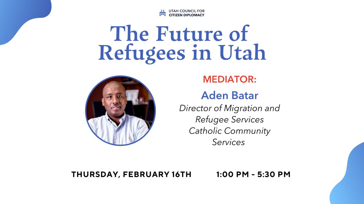 Our upcoming symposium is grateful to have an incredible mediator, Aden Batar! Mr. Batar is the local Director of Migration &amp; Refugee Services at Catholic Community Services. As a former refugee himself, we are thrilled that he is able to contribute to this important discussion.