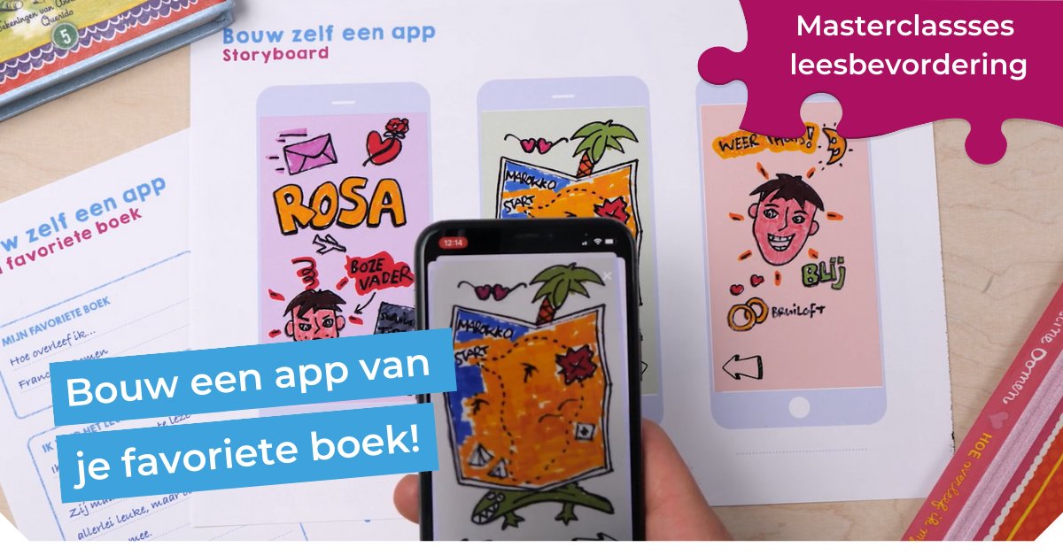 Op woensdag 8 februari om 15.30 vindt het eerste deel van de vierdelige serie gratis masterclasses over leesbevordering plaats! 📚 Tijdens dit gratis webinar behandelen we de missie Bouw een app van je favoriete boek! 

Schrijf je nu in! ➡️ bit.ly/3wOg0uK