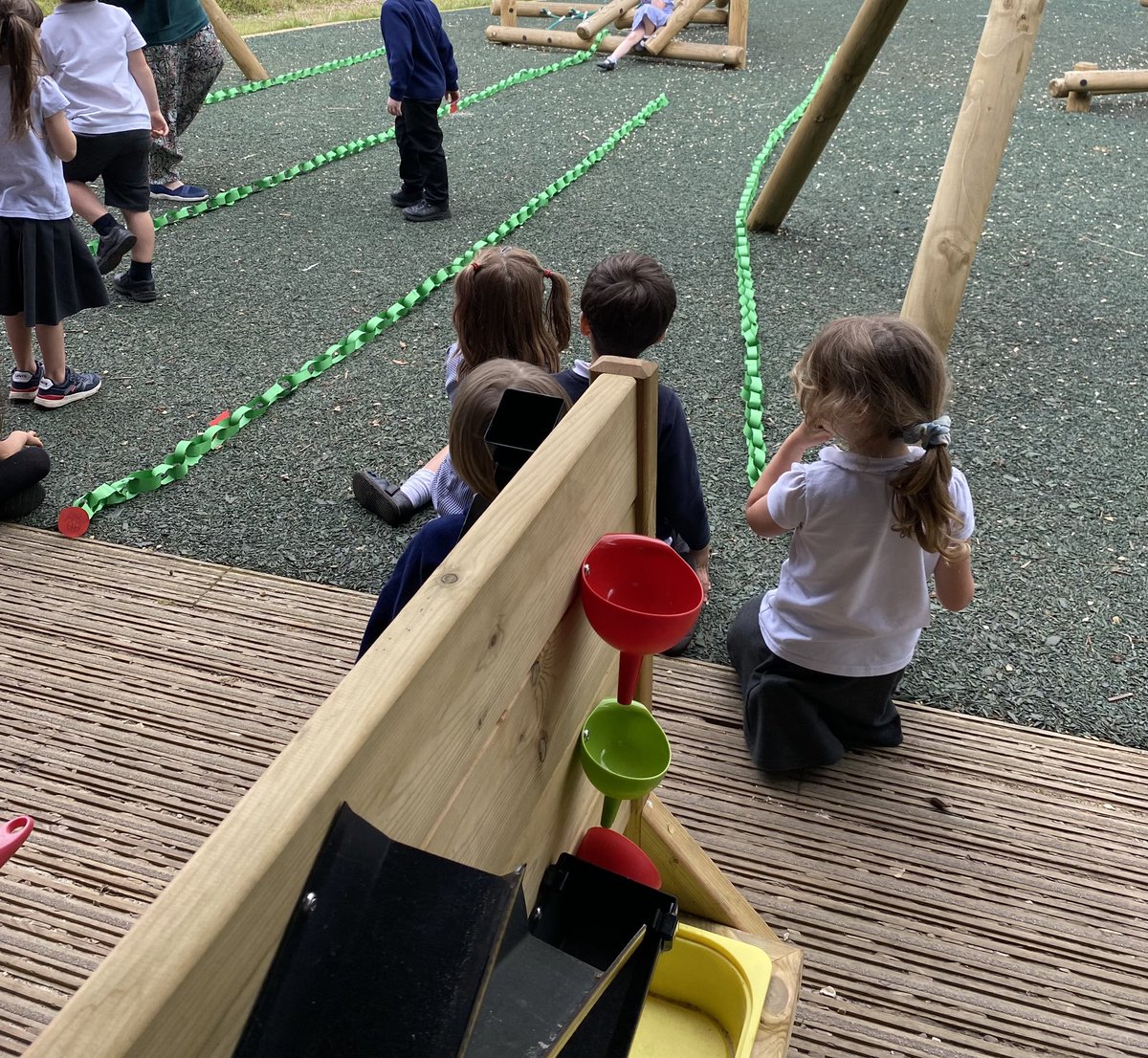 Avantihall1's tweet photo. To mark #NationalStorytellingWeek; it’s only apt that we share the VERY long and hungry caterpillars that our previous Reception class made - they were impressive and the book remains a firm favourite amongst our little ones! 📚🐛 https://t.co/xESAc3X05k