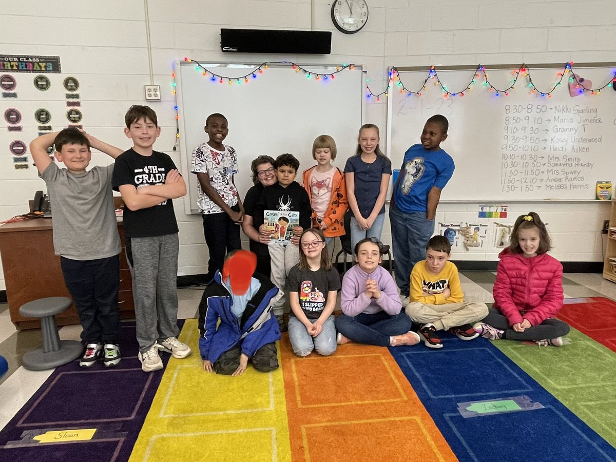 “Coqui in the City” was such a fun book read to us by <a href="/AmberLRamos2/">Amber L Ramos</a> for #WorldReadAloudDay! We loved learning about the frogs in Puerto Rico!! #rangerstrong <a href="/mrsemcquade/">Erin McQuade</a> <a href="/LaurenAMorris/">Lauren Aiken Morris</a> <a href="/RCESLex1/">Rocky Creek Elem.</a>